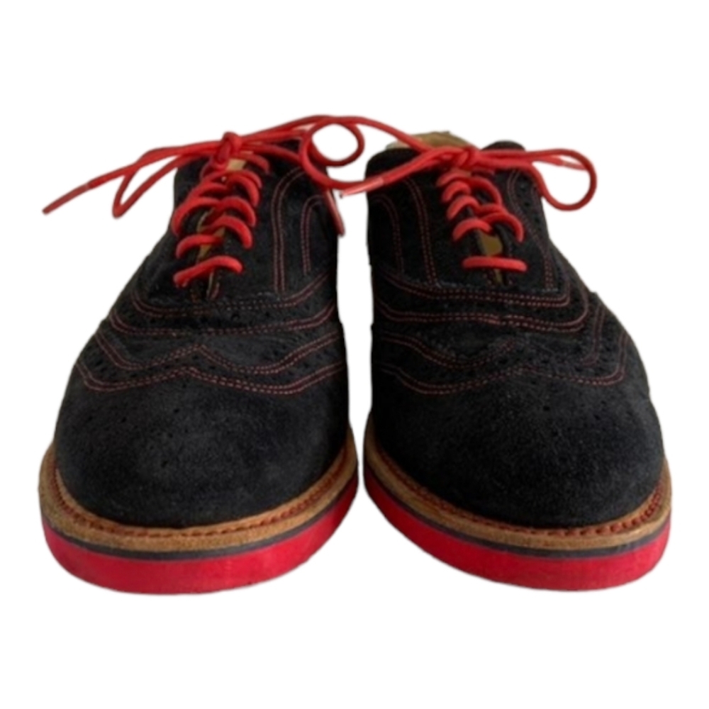 Walk-Over Suede Wingtip Oxfords - Picture 3 of 5